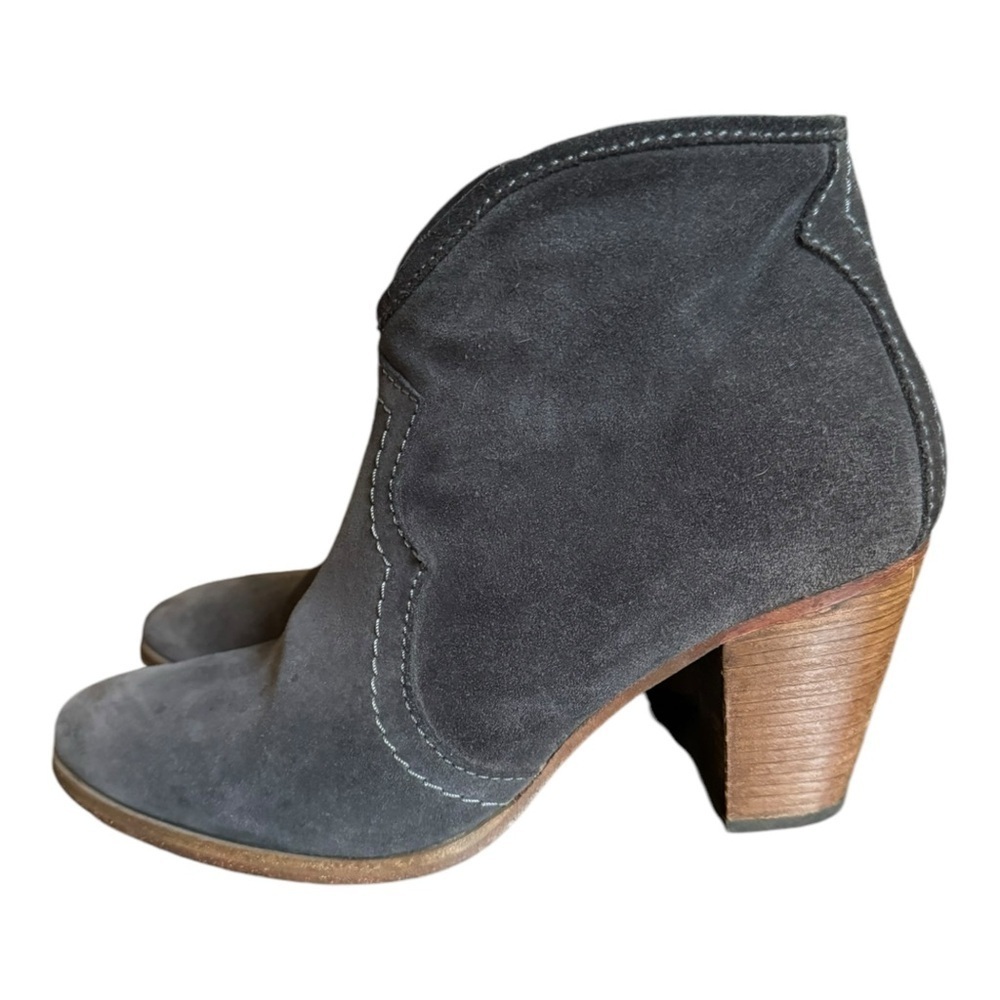 Jigsaw Cara Ankle Boots Gray Suede Western Boho size 9